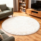 Tie Dye Round Area Rug Soft Plush Shaggy Circle Floor Mat Non-Slip for Living Room Bedroom Dorm – Boho Rainbow & Solid Colors 4x4 5x5 6x6 7x7 8x8 Ft | Home Decor Aesthetic