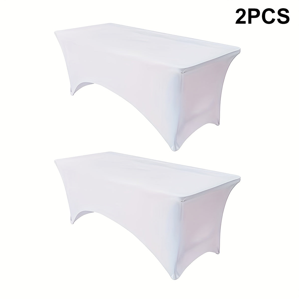 Spandex Fitted 6FT Tablecloth for Rectangular Tables – Wrinkle-Resistant Elastic Table Cover for Parties, Weddings, Trade Shows & Events – 2/4/8/12-Pack in Black, White & Light Yellow