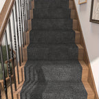 Non-Slip Striped Runner Mat – Self-Adhesive Trimmable Polyester Carpet for Hallway, Kitchen, Stairs, Garage & Patio | 5 Colors, 4 Sizes