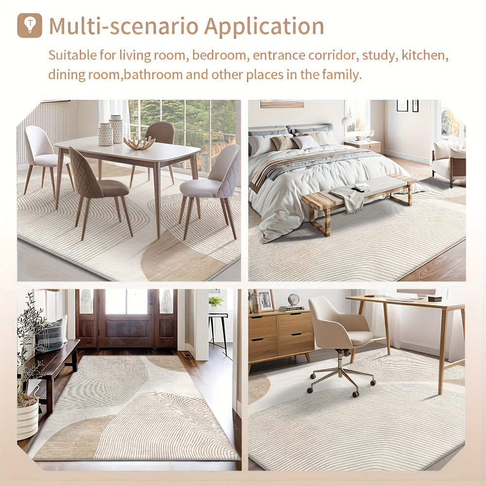 Velvet 850G Floral Area Rug – Washable Soft Retro Modern Carpet for Living Room & Dining Room, Vibrant Patterns, 5 Sizes