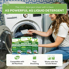 Hypoallergenic Laundry Detergent Sheets 60 Loads Fresh Scent – Liquidless Stain & Odor Remover Sheets, Travel-Size, Works in Hot & Cold Cycles, Eco-Friendly No Plastic Jug