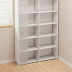 Multi-Purpose Storage Rack Single Double Row Dustproof Bookcase – Easy Install 15.75/31.5 Inch Clothing Storage Cabinet for Office, Classroom, Living Room, Bedroom & Dorm