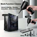 3-in-1 Wireless Handheld Vacuum Cleaner – High-Power Cordless Suction, Air Extraction & Blowing, 5KPa, Pet Hair & Dust, Extended Battery, Car & Home Cleaning, Green Gray Black