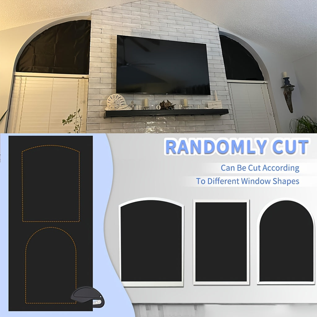 Portable Blackout Curtains 100% Blackout No Drill - Cuttable Magnetic Window Shades for Bedroom Nursery RV Media Room, UV Heat Blocking, 3 Sizes