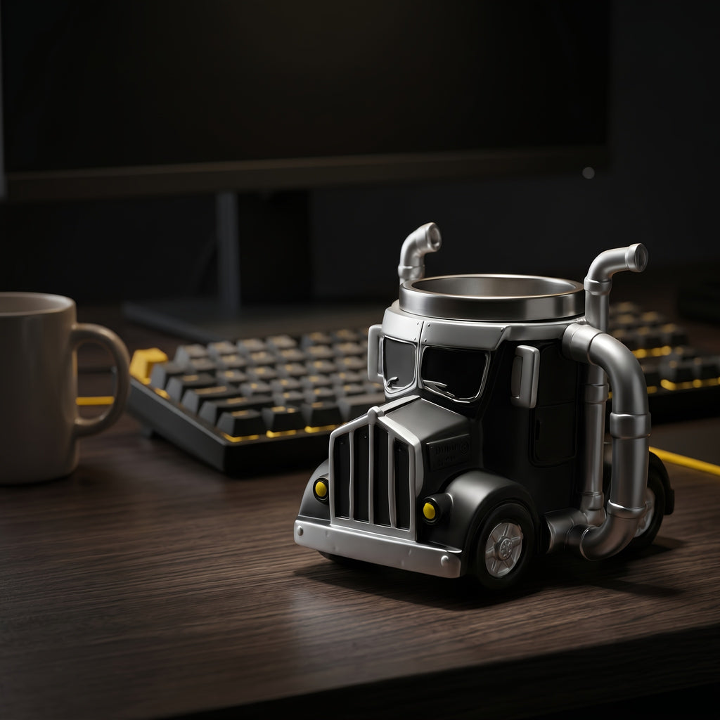 Truck Coffee Mug Novelty Truck Shaped Cup for Hot and Cold Drinks Fun Gift for Truck Lovers Men Boys Birthday Christmas