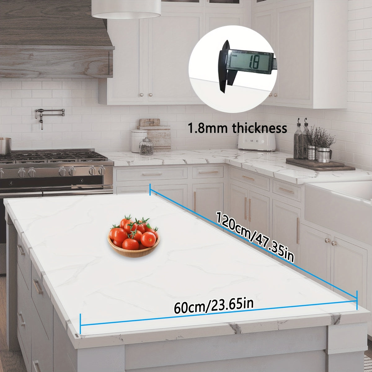 Silicone Kitchen Counter Mat Extra Large, Nonslip Heat Resistant Countertop Protector, Nonstick Waterproof Craft Mat & Table Placemat, Multi-Size in Gray, Black & Translucent