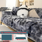Plush Gradient Velvet Sofa Cover 450-500gsm Super Soft Warm Winter Pet Friendly Non-Slip Machine Washable Modern Style 1 2 3 4 Seater Living Room Couch Protector