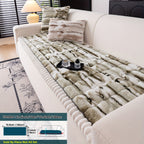 Plush Sofa Cover Super Soft Thickened Warm Anti-Slip Couch Cushion Mat – Furry Velvet Sofa Protector for Living Room Bedroom, Easy Care Durable Home Decor Furniture Cover