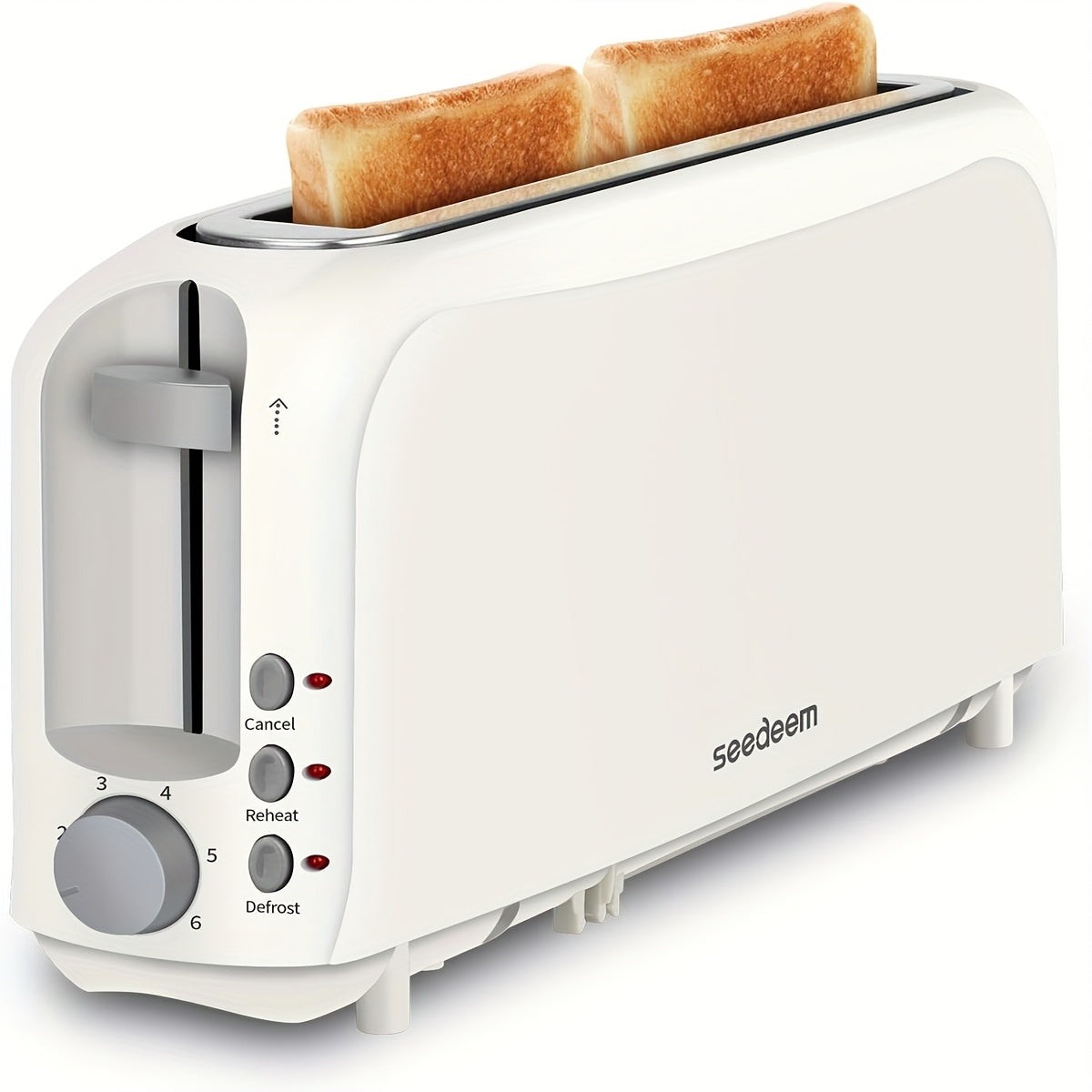 2-Slice Slim Toaster – 6 Shade Settings, Cancel Reheat & Defrost, 10" Long Slot, Auto Shut-Off, Removable Crumb Tray | 5 Colors