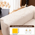 Thick Faux Rabbit Plush Sofa Cover – Soft Non-Slip Washable Pet-Friendly Furniture Protector for Living Room, Bedroom & Office – 4 Colors, Armrest to 4-Seat