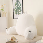 Shredded Memory Foam Reading Pillow with Arms & Pockets – Backrest Pillow for Bed & Couch Sitting Up, Removable Washable Cover, Multiple Colors & Sizes