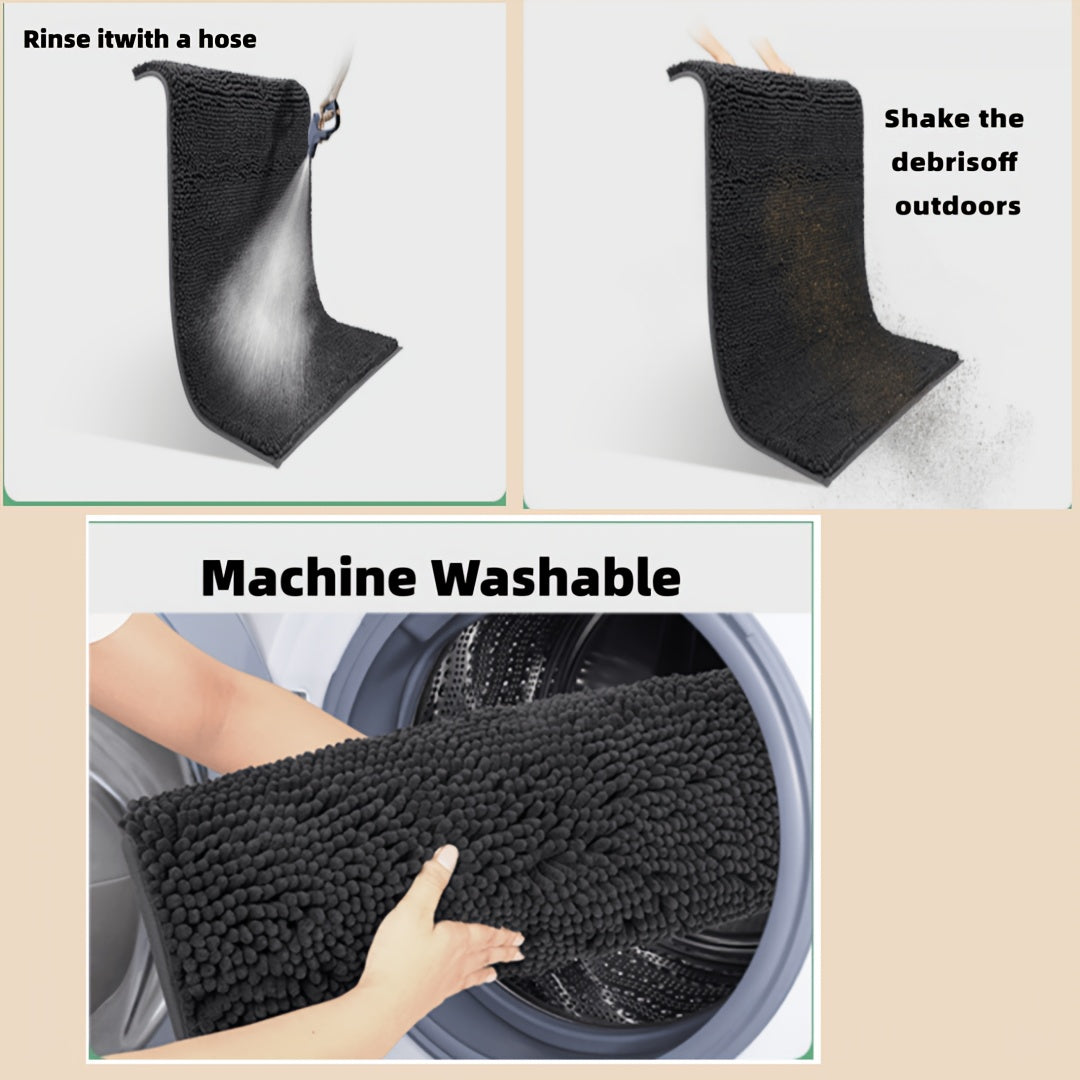 Washable Pet Door Mat Anti-Slip Mud & Paw Print Absorbent Rug – Machine Washable Indoor Entrance Mat for Dog & Cat | 3 Sizes 6 Colors