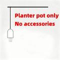Vertical Planter Set with Adjustable Metal Rod, Iron Rings & Hanging Flower Pots for Window Sill & Balcony, Mini Vertical Garden Kit for Indoor Outdoor Plants, Space-Saving Patio Planter
