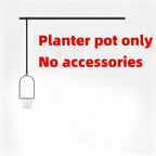 Vertical Planter Set with Adjustable Metal Rod, Iron Rings & Hanging Flower Pots for Window Sill & Balcony, Mini Vertical Garden Kit for Indoor Outdoor Plants, Space-Saving Patio Planter