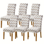 Spandex Stretch Dining Chair Covers Slipcovers Set of 4 & 6 – Removable Washable Parsons Chair Protector for Dining Room, Kitchen, Hotel, Wedding Ceremony, Banquet