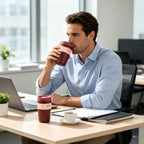 Vacuum Insulated Coffee Travel Cup 350ml 11.83oz - 304 Stainless Steel Double-Wall Flask with Push Lid & Direct Drinking Spout for Office, Travel & Outdoor, 4 Colors