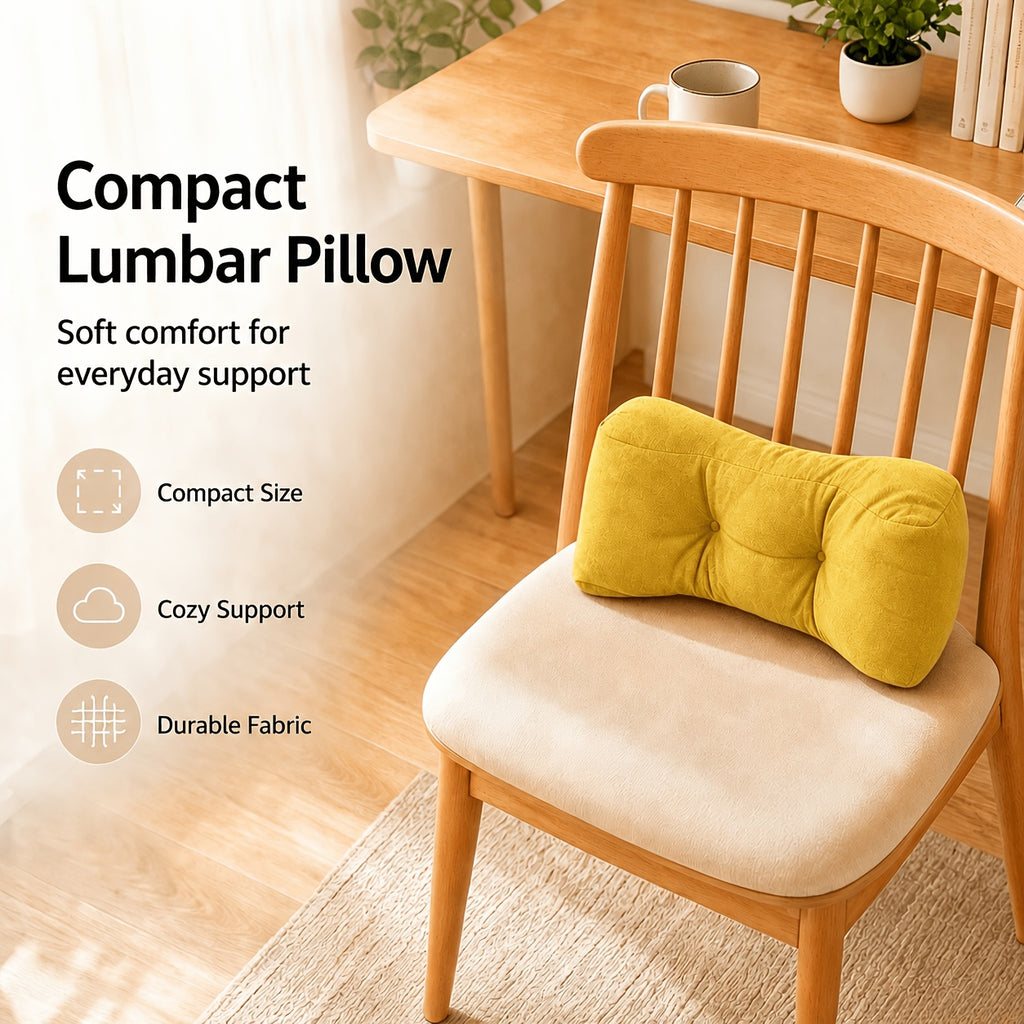 Lumbar Support Pillow Adjustable Back Cushion for Office Chair, Home, Travel & Student Dormitory – Machine Washable Ergonomic Lumbar Pillow Gift