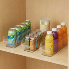 Clear Plastic Storage Bins Set of 3 or 6 – Stackable Transparent Organizer Containers for Cosmetics, Snacks, Beverages & Face Masks | Multi-Size for Pantry, Refrigerator, Bathroom & Vanity Countertop