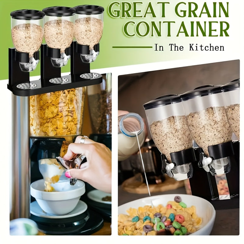 Dry Food & Candy Dispenser with Spoon, Bowl & Lid – 17.5oz Countertop Snack Organizer for Pantry, Oatmeal, Nuts, Granola & Treats
