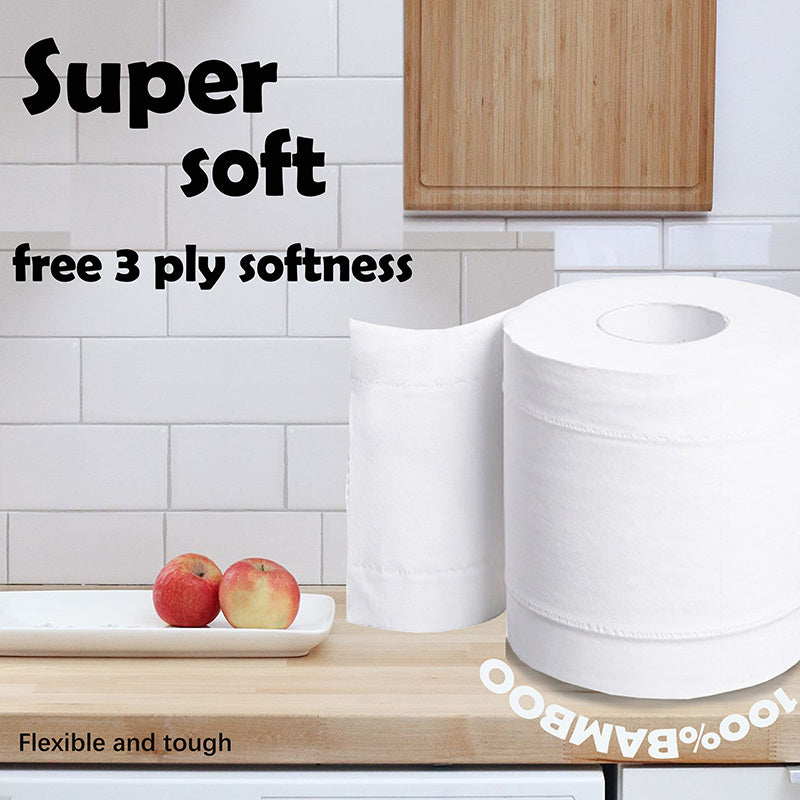 Bamboo Toilet Paper 24 Rolls 3-Ply – 300 Sheets Per Roll, Tree-Free, Septic-Safe, Hypoallergenic & BPA-Free, Soft & Tear-Resistant, Eco-Friendly Bamboo Tissue for Home, RV & Travel – Equals 48 Regular Rolls