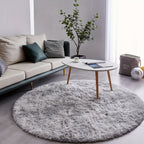 Round Shaggy Rug Soft Fluffy Plush Circular for Bedroom & Living Room – Easy Clean, Tie-Dye & Solid Colors, 3 Sizes 4x4 5x5 6x6ft