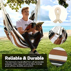 Portable Outdoor Hammock Swing Chair – Sturdy & Comfortable Hanging Chair for Patio, Backyard, Camping & Garden | Blue, Red, Black, White