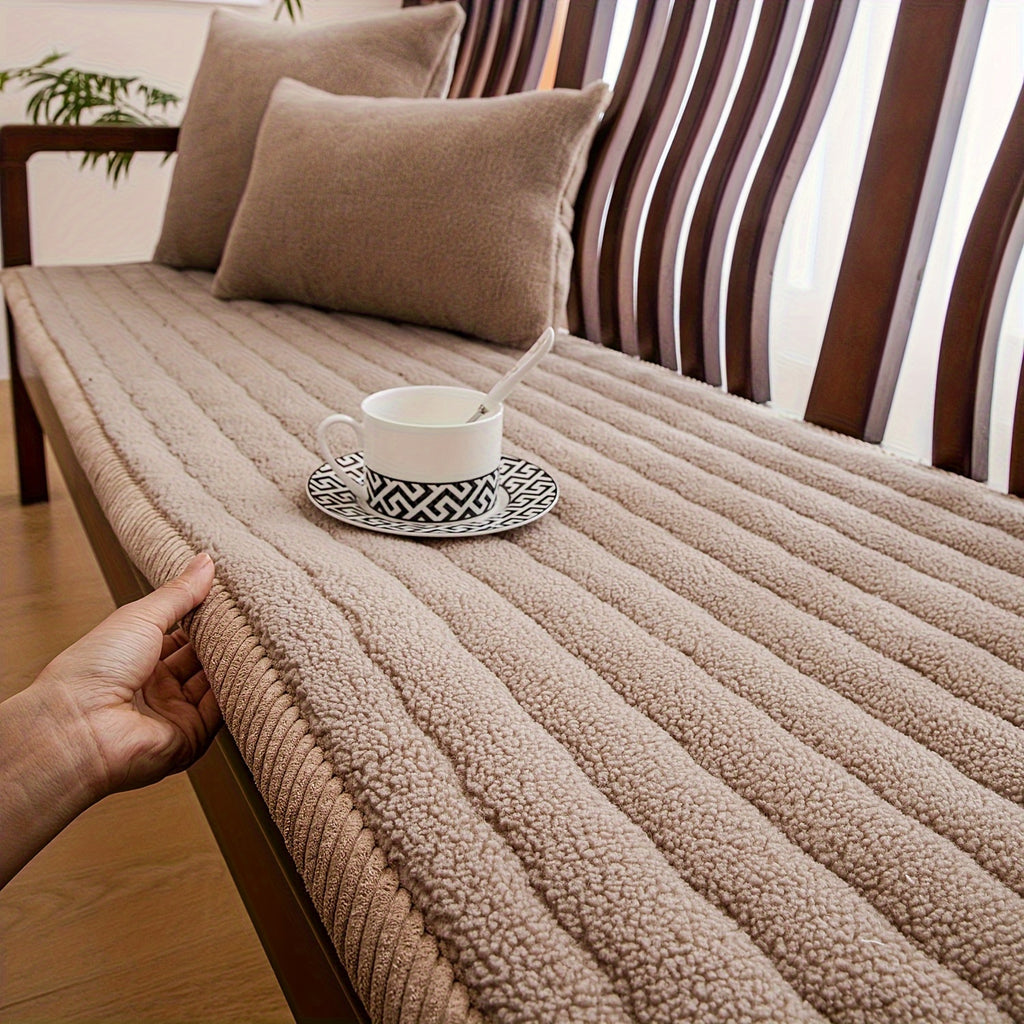 Plaid Sofa Protector Thickened Non-Slip Machine Washable Stretchable Pet Friendly - Sofa Cover for Living Room Bedroom Office Loveseat 4 Seater 6 Colors