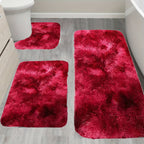 Plush Bath Rugs Set 1-6 Pieces, Multi-Color Microfiber Non-Slip Bathroom Mats – Soft Water Absorbent Thick Machine Washable Toilet Mats for Bathroom, Tub & Shower