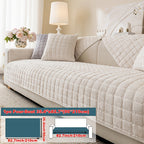 Short Plush Sofa Cover Soft Thick Pet Friendly All Season Sofa Protector Machine Washable for 1 2 3 4 Seater Living Room Bedroom Office Winter