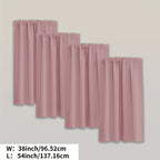 Blackout Curtains Rod Pocket 4 Panels - Thermal Insulated Room Darkening Noise Reducing Matte Drapes for Bedroom Living Room Office, 9 Colors 11 Sizes
