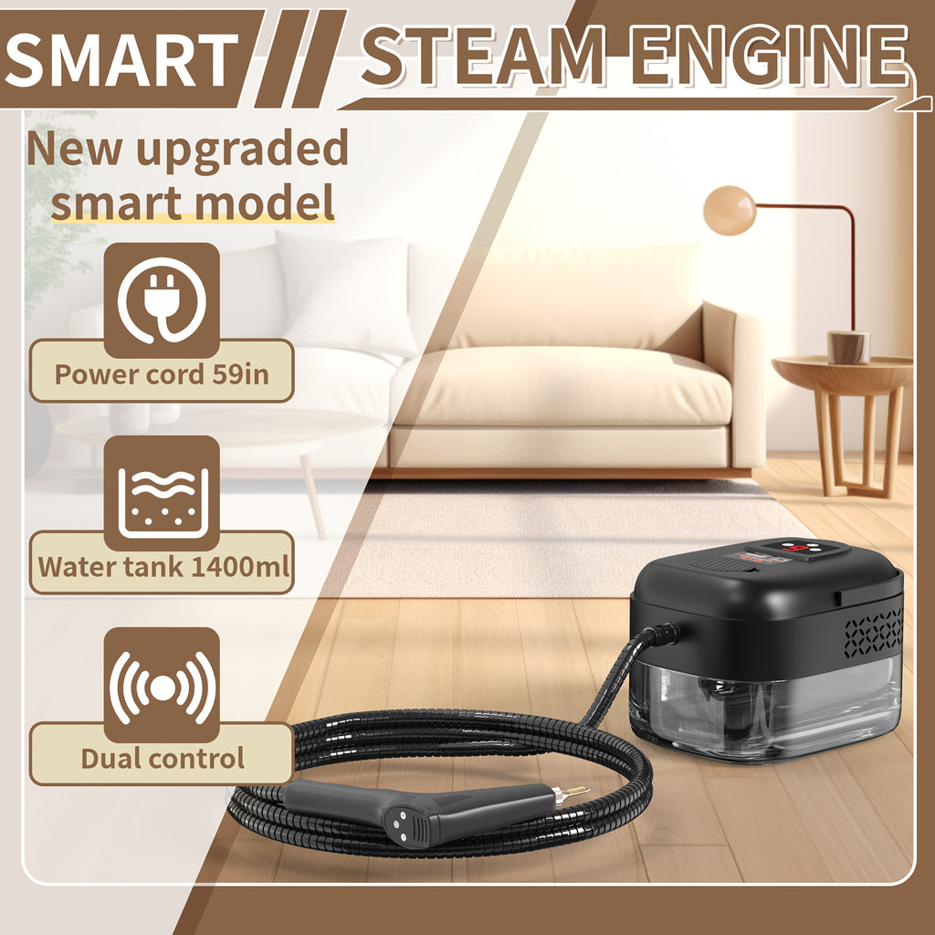 Handheld Steam Cleaner High Pressure – High-Temperature Multi-Surface Cleaner with Adjustable Gear, LCD Display & 40oz Water Tank for Kitchen, Carpet & Sofa