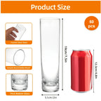 Glass Cylindrical Vase Bulk Set 15 30 50pcs – Handmade Clear Slender Vases for Wedding Centerpieces, Single Rose Display, Desk Aesthetics, Home & Party Table Decoration