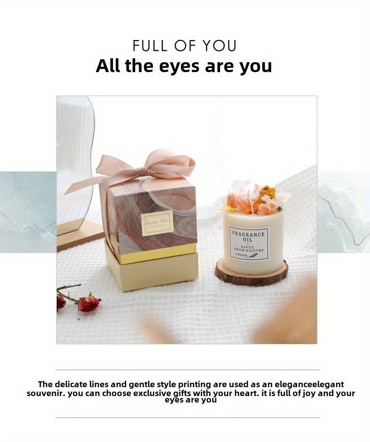 Scented Candles Gift Set for Women 8oz Eternal Flower Home Fragrance Candle – Gardenia Lavender Birthday Valentine Anniversary Christmas Gift
