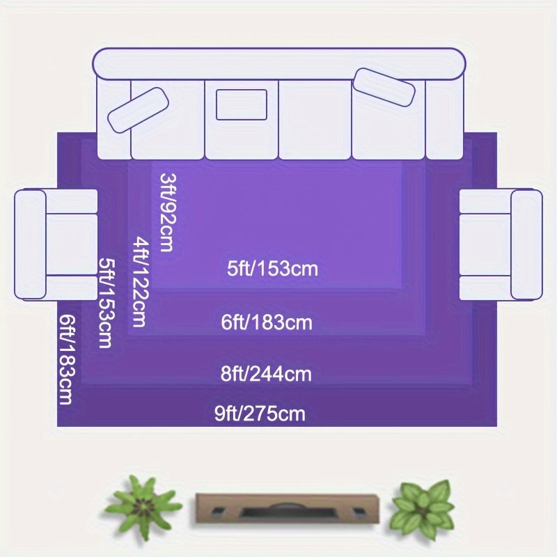 Shaggy Plush Area Rug Soft Non-Slip Fluffy Floor Carpet for Living Room Bedroom Bedside 6 Colors 4 Sizes