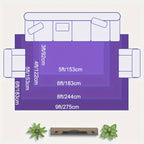Shaggy Plush Area Rug Soft Non-Slip Fluffy Floor Carpet for Living Room Bedroom Bedside 6 Colors 4 Sizes