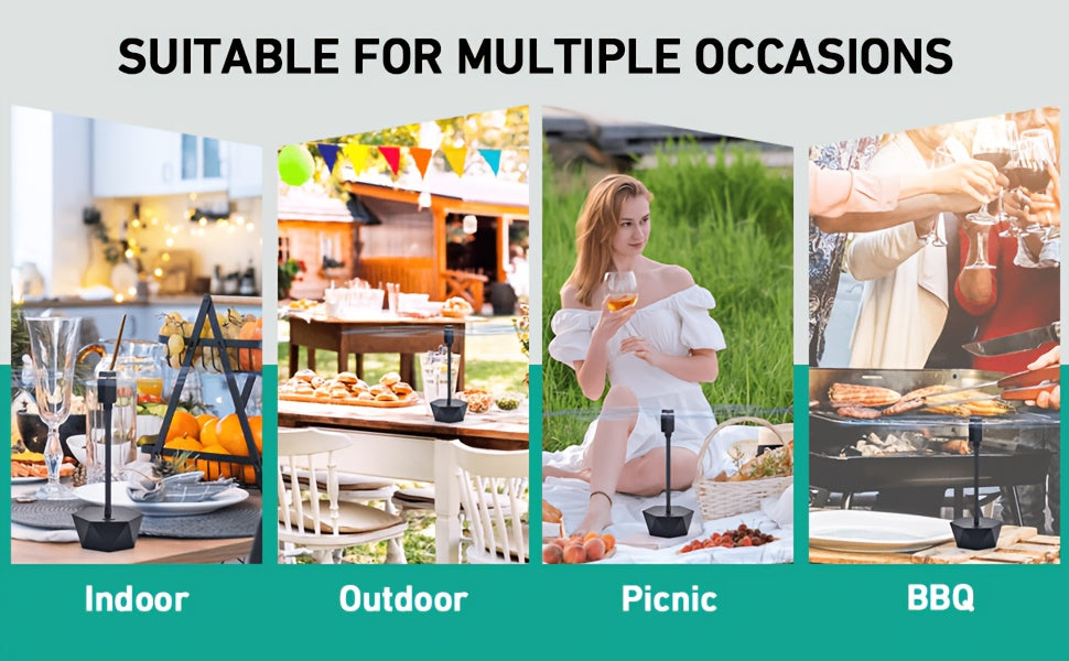 Holographic Blade Table Fly Fan – Silent 360° Rotating Fly Repellent Fan for Outdoor & Indoor Use | Picnics, BBQ, Parties, Restaurants & Kitchens | 2-Pack or 4-Pack
