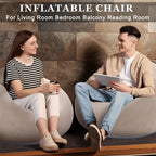 Large Bean Bag Chair Inflatable Lounge Sofa – Soft Comfortable Lazy Seat Tatami Floor Chair for Living Room Office Outdoor Camping, Multiple Colors