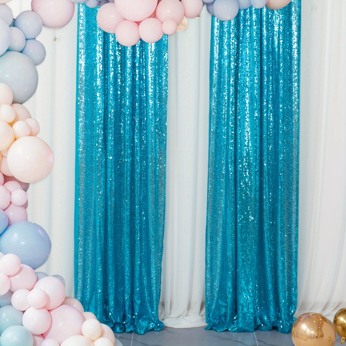 Sequin Curtain Backdrop Panels 24x84 Inches Set of 2 – Glitter Shimmer Party Backdrop for Weddings Birthdays Baby Showers Proms & Photo Booths, 31 Colors