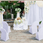 Stretch Spandex Chair Covers 6 12 Pack Machine Washable Wrinkle Resistant - Wedding Banquet Party Event Dining Chair Slipcovers Black White