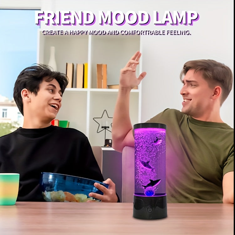 Bubble Fish Lava Lamp 17 Colors 4 Modes LED Artificial Fish Tank Night Light – Battery & USB Powered Mini Bubble Lamp with Remote for Room Decor & Gifts