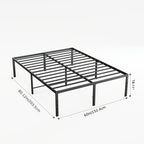 Metal Platform Bed Frame with Steel Slat Support | No Box Spring Needed | Under-Bed Storage | Easy Assembly | Noise-Free | Black | Twin Full Queen King