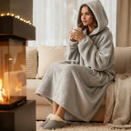 Wearable Blanket Hoodie Oversized Flannel with Pockets Super Soft Warm Cozy Sweatshirt Blanket for Women Men Adult Winter Extra Long Multiple Colors