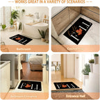 Thanksgiving Welcome Mat Autumn Maple Leaf - Non-Slip Washable Flannel Doormat for Entryway Porch Bedroom, Soft Seasonal Fall Floor Mat, 2 Sizes