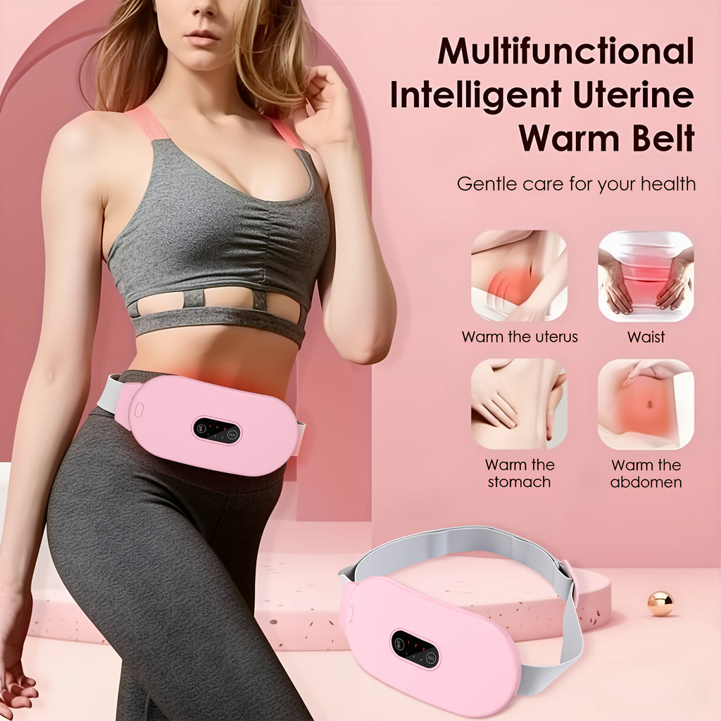 Cordless Portable Heating Pad with 6 Heat Levels & 6 Massage Modes – Wearable Electric Cramp Relief & Body Warmer for Women & Men, 4 Colors, Holiday & Valentine's Day Gift