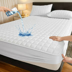 Mattress Protector Cover – Soft Breathable Cooling Fitted Sheet Style, Machine Washable, Twin Full Queen King, 7 Colors, Minimalist Bedding Essential