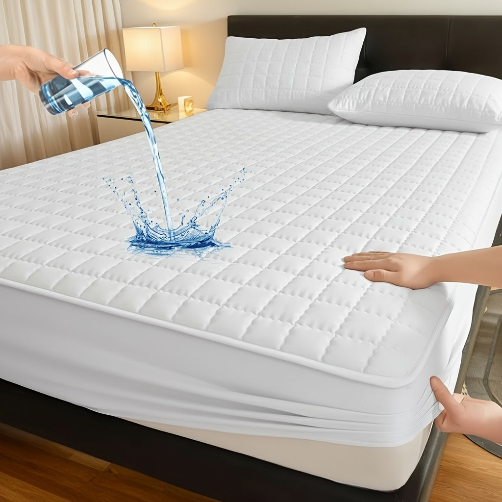 Mattress Protector Cover – Soft Breathable Cooling Fitted Sheet Style, Machine Washable, Twin Full Queen King, 7 Colors, Minimalist Bedding Essential