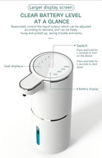 Smart Sensor Automatic Soap Dispenser Nickel Wall-Mount USB Quick Charging with Power Display, 4-Level Adjustable Flow Rate, No-Touch 400ml Foam & Liquid Soap Dispenser for Bathroom Kitchen