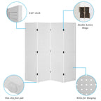 5 FT Freestanding Pegboard Room Divider | Wood Folding Privacy Screen & Display Board Organizer with Support Feet – White, Black, Natural, Grey | Craft Shows, Retail & Home