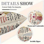 Best Friend Gift Throw Pillow Cover 18x18 Inch – Double-Sided Printed Friendship Quotes & Autumn Leaves Design, Zipper Closure Machine Washable Cushion Cover for Bedroom Sofa Living Room Car Holiday Decor