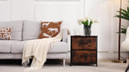 Nightstand with 2 Drawers & Removable Fabric Bins - Small Bedside Dresser for Bedroom, Dorm, Entryway & Small Spaces, 1pc or 2pcs Set, 4 Colors